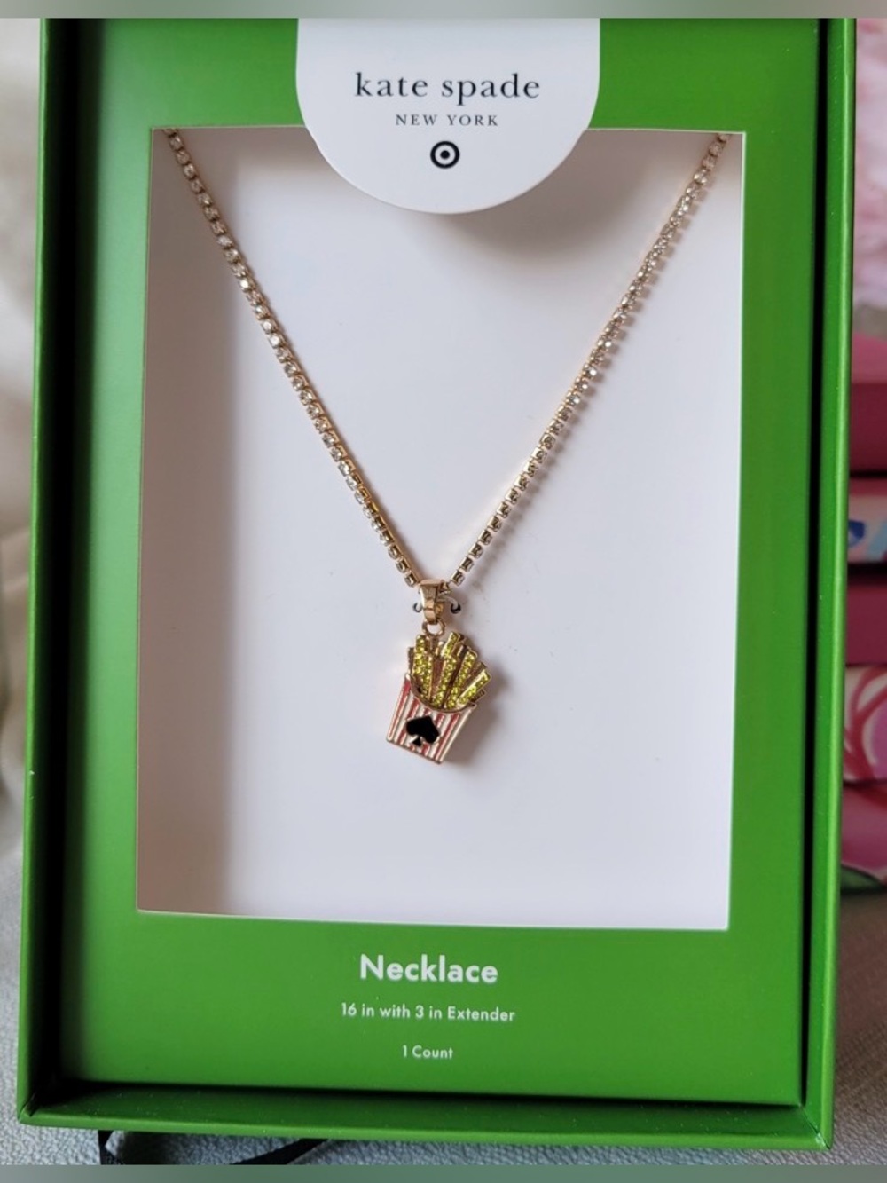 kate spade new york x
Target™ Gold French Fry
Charm Tennis Necklace NEW